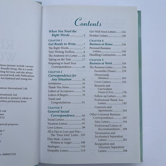 The Right Words for Any Occasion by Erika M Swanson Hardcover Book - Picture 4 of 9